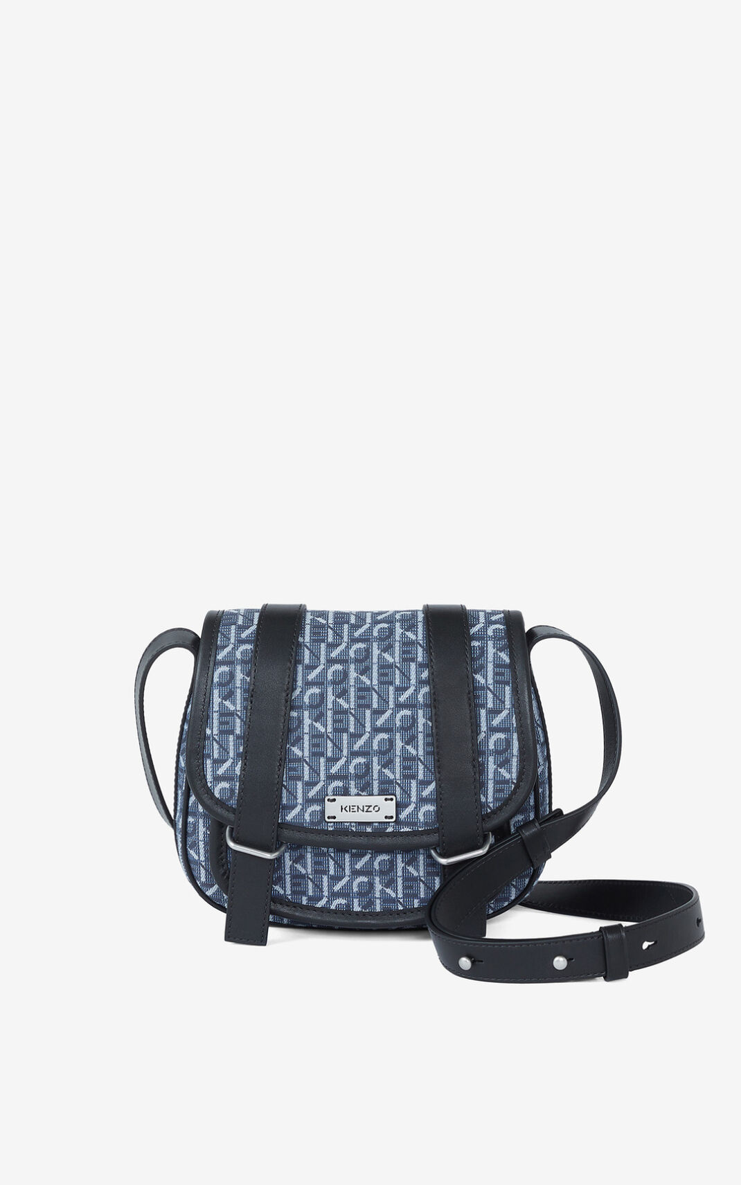 Kenzo Small jacquard Courier Crossbody Torbe Ženske - Tamnoplave Plave - Hrvatska BKZGMS130